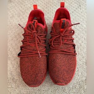 Puma Red Knit Sneakers